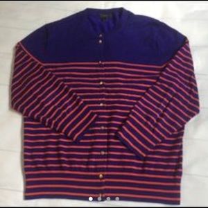 J. Crew Sweaters - J Crew Stripe Buttoned Cardigan. Size XL J. Crew Sweaters - J Crew Stripe Buttoned Cardigan. Size XL